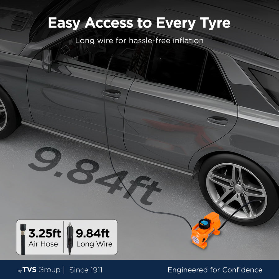myTVS TI-88 Air Thunder Digi | Digital Heavy Duty Tyre Inflator