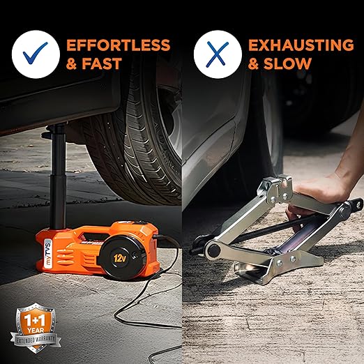 TJ-66 myTVS Electronic 3-Ton Car Jack with Tyre Inflator