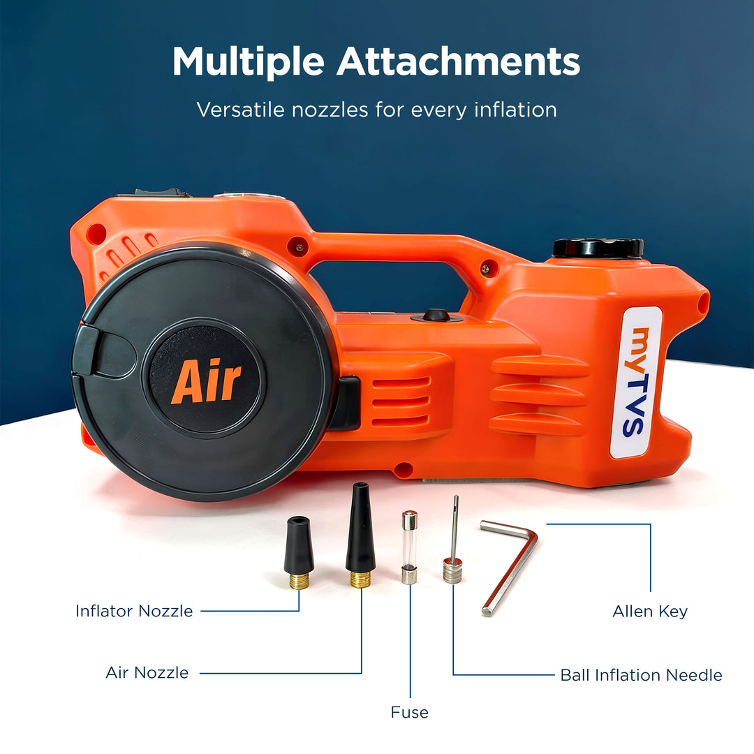 myTVS TJ-66 Super Duo Electric Jack with Tyre Inflator 150 Ps