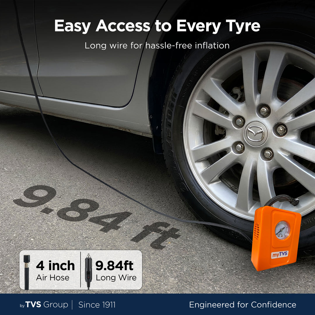 myTVS TI-19 air Lite 2-in1 Car & Bike Tyre Inflator