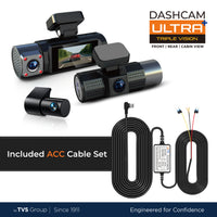 myTVS DVR-05 Dashcam Ultra Plus Triple Vision - Front, Rear & Inside with Wi-Fi