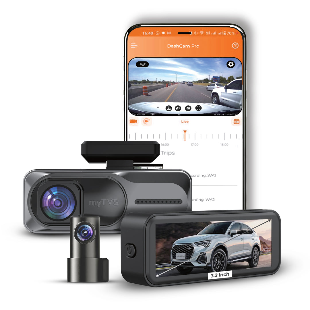 DVR-04 Dashcam Pro Plus 4K Front Rear DVR with Wi-Fi