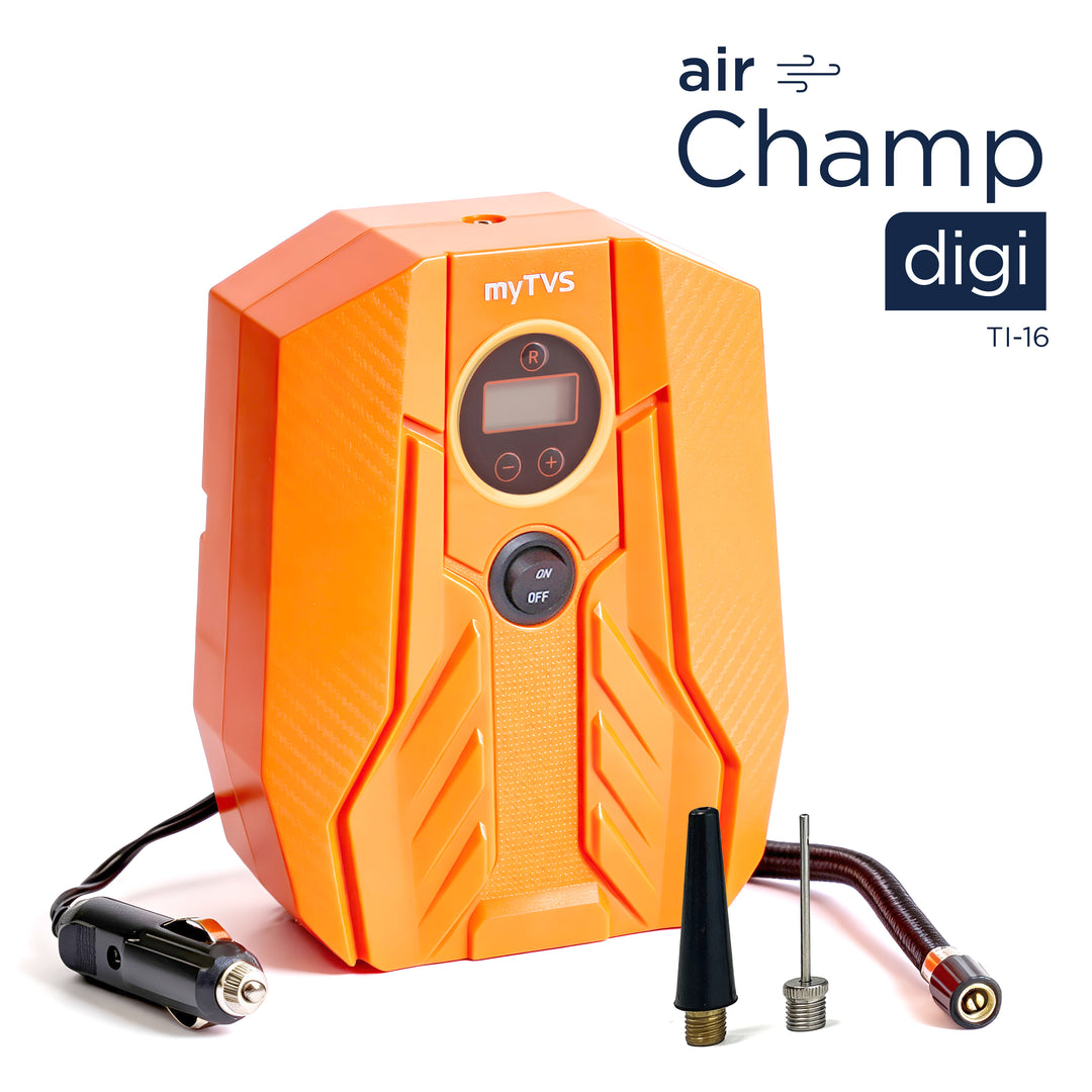 myTVS TI-16 Air Champ Digi Tyre Inflator for Car with Digital Auto-Stop