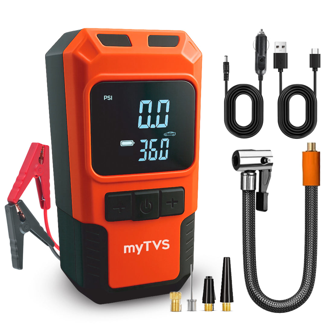 JS-1 Compact 3-in-1 Jump starter FOR CAR with Tyre Inflator & Power Bank