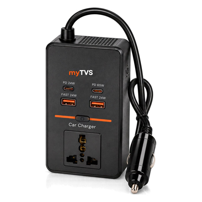 Car Laptop & Mobile Fast Charger with Extension Cable | 200W, 65W PD | CLC-2