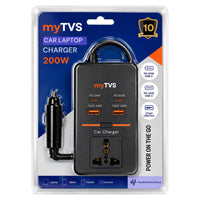 myTVS CLC-2 200W car laptop charger retail pack