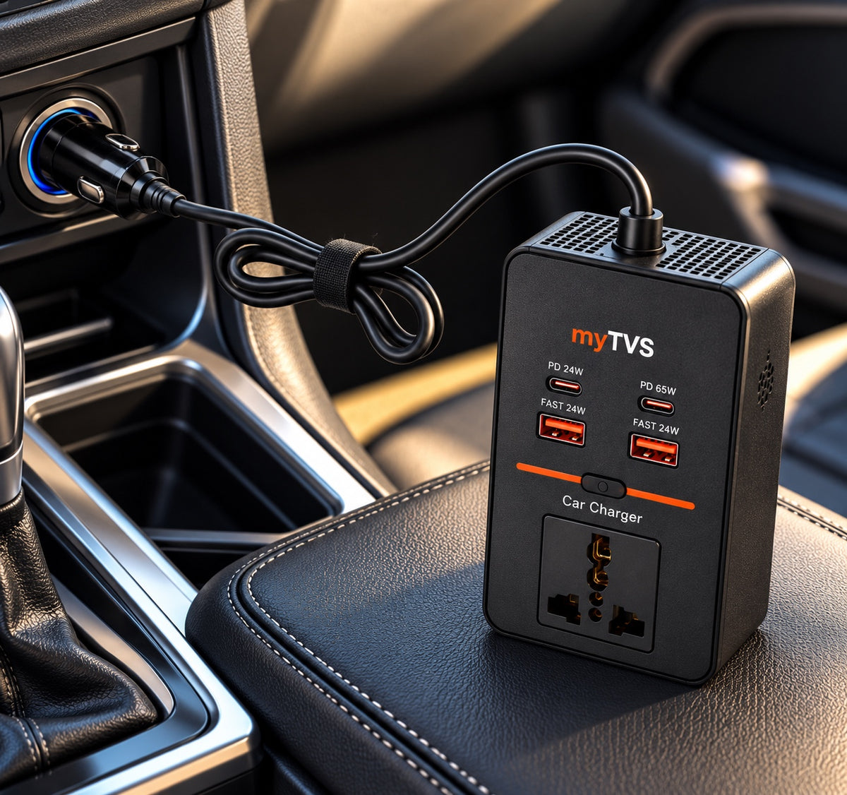 Car Laptop & Mobile Fast Charger with Extension Cable | 200W, 65W PD | CLC-2 — image 6