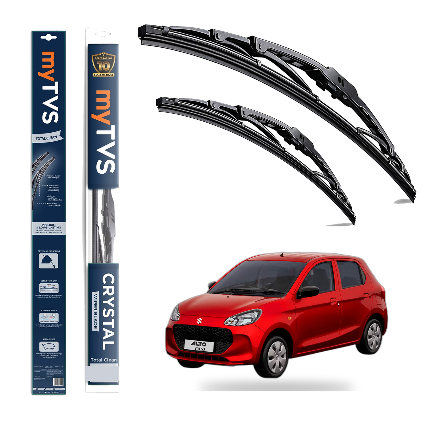 Frameless Wiper Blades for Maruti Alto K10 (18 x 16) — image 2
