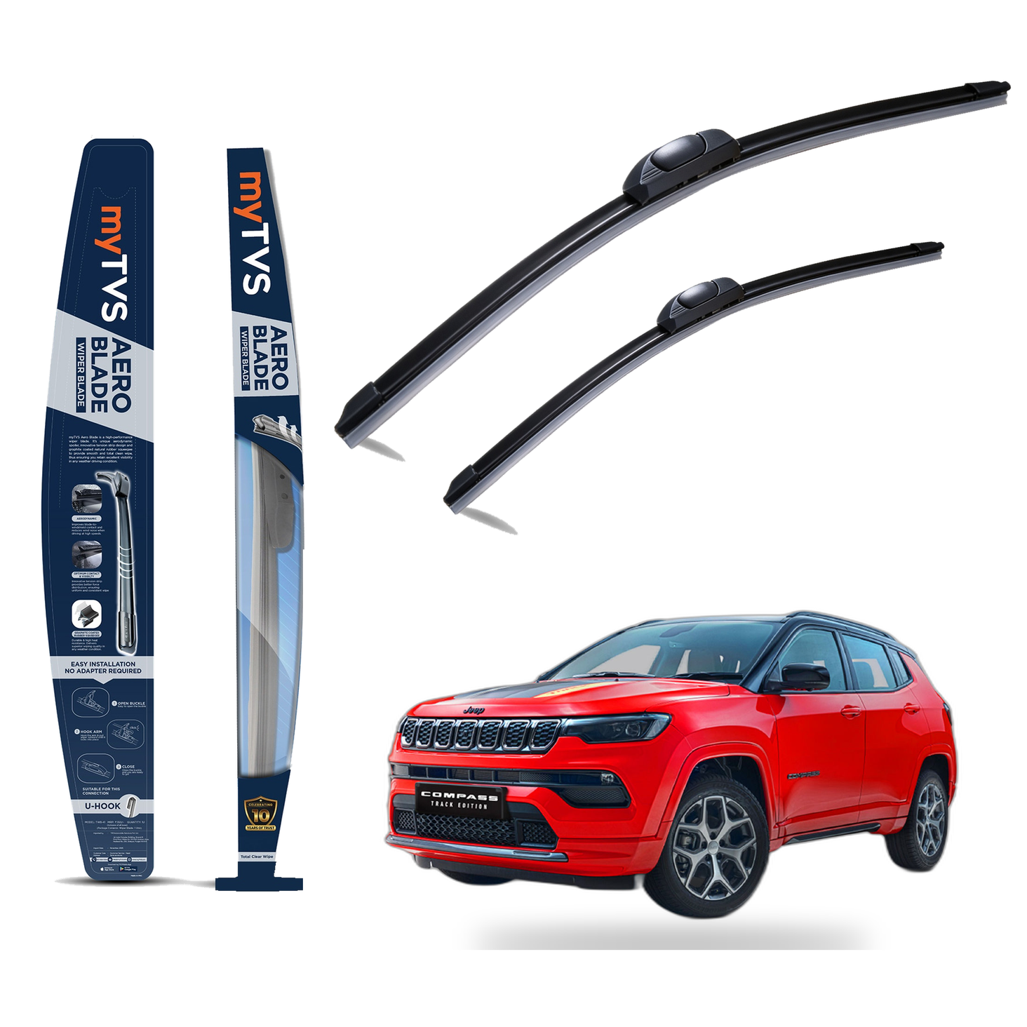 Frameless Aero Wiper Blade 24 X 18 Inch for Jeep Compass — image 1