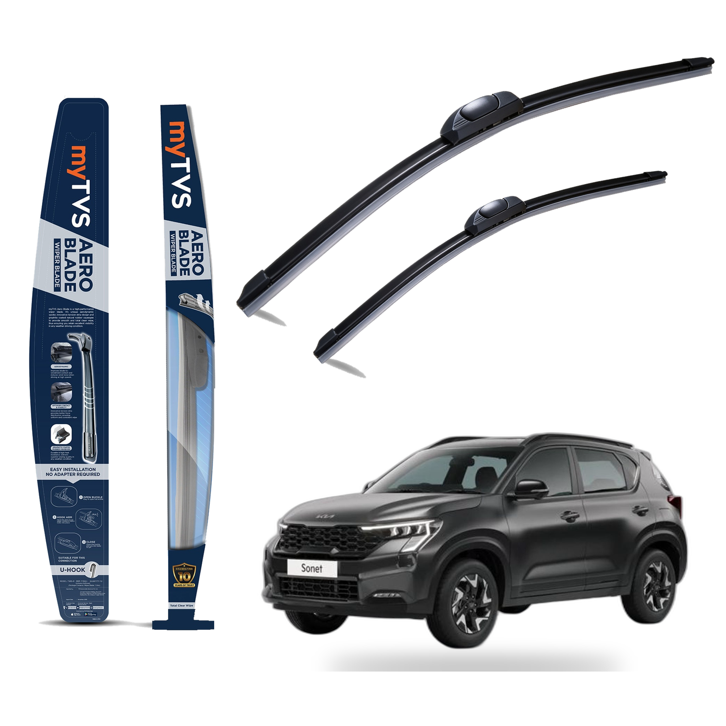 Frameless Wiper Blade For Kia Sonet (24 X 18) — image 1