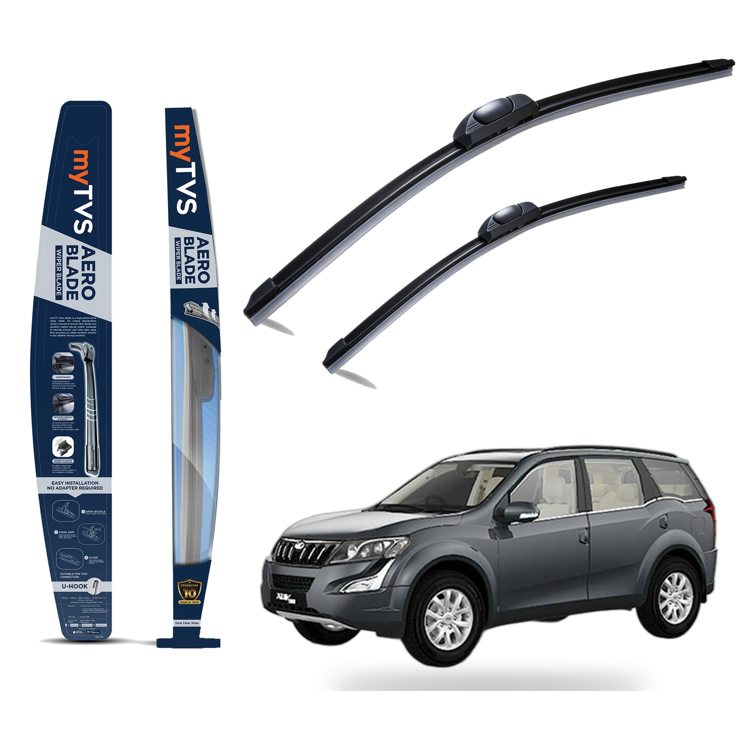 Frameless Wiper Blades for Mahindra XUV500 New (26 x 18) — image 1