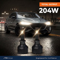 myTVS 204W 4300K LED - warm natural white beam on night road