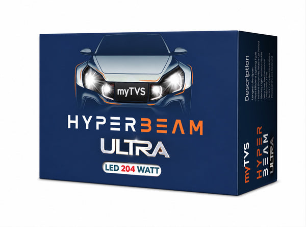 myTVS Hyperbeam Ultra 204W LED H4/H19 headlight bulb — retail box
