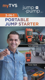 Load and play video in Gallery viewer, myTVS JS-1 Jump-n-Pump Portable Jump Starter with Tyre Inflator &amp; Power Bank