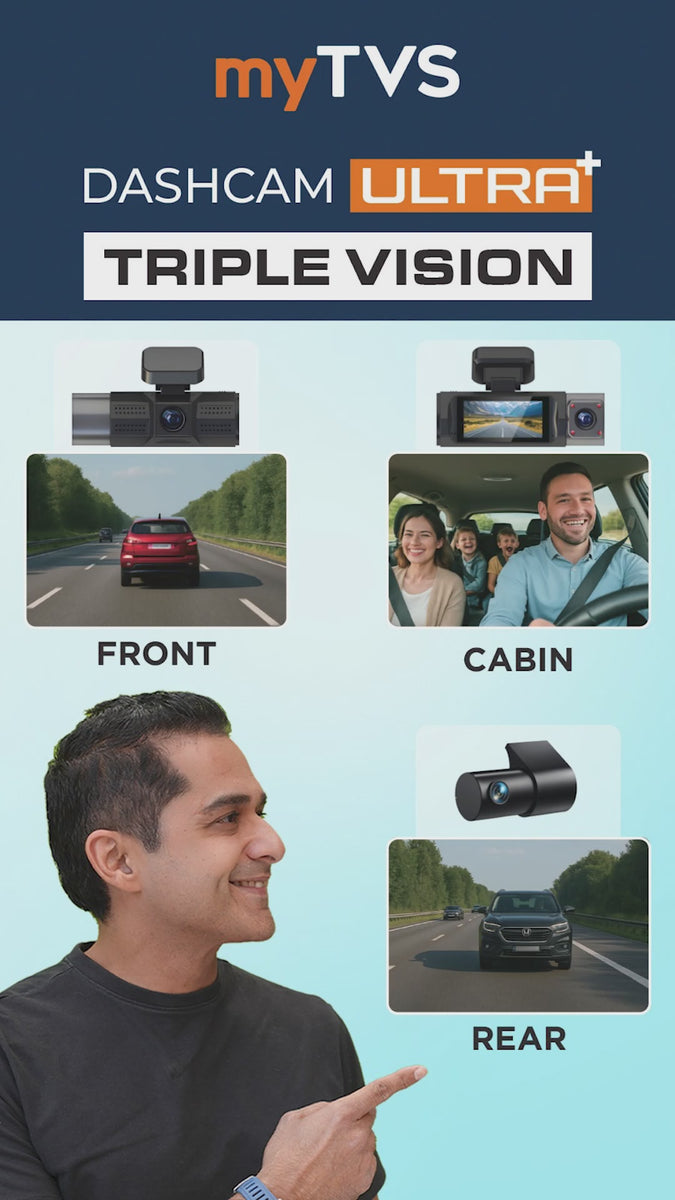 Car Dash Cam Front, Rear & Inside Cabin, Night Vision — myTVS DVR-05 ...