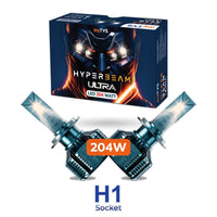 myTVS HyperBeam Ultra 204W 4300K LED headlight bulb — H1 socket