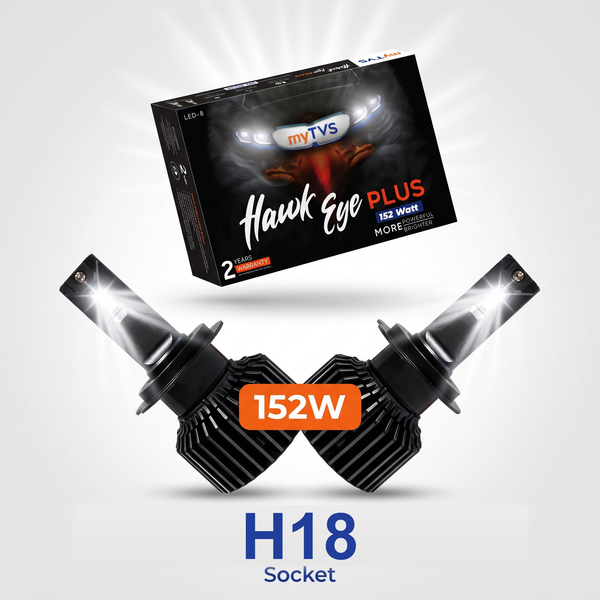 myTVS Hawk Eye Plus 152W LED headlight — H18 socket