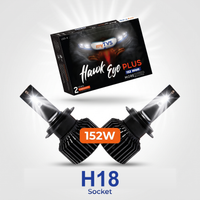 myTVS Hawk Eye Plus 152W LED headlight — H18 socket