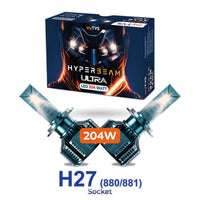 myTVS HyperBeam Ultra 204W 4300K LED headlight bulb — H27 socket