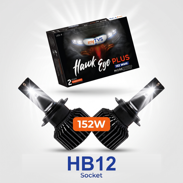 myTVS 152W LED headlight bulb — HB12 socket