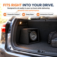 Vibe X 20.32 cm (8") Active Bass Box fitted in a car boot