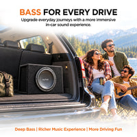 Vibe X 25.4 cm (10") Slim Active Enclosure in a car boot
