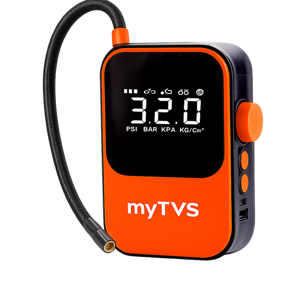 myTVS air-Go WT-1 wireless tyre inflator with power bank