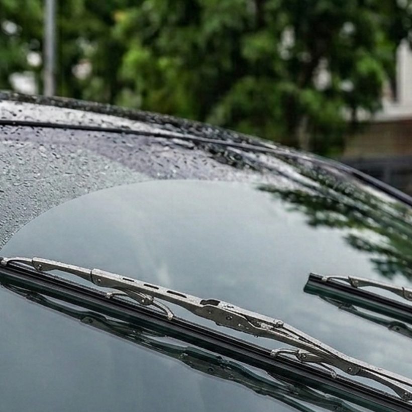 Graphite-coated natural rubber wipe