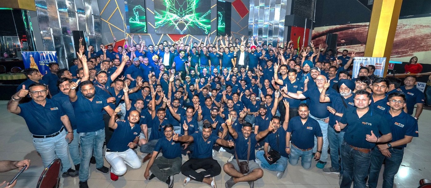 The myTVS accessories team at an annual meet